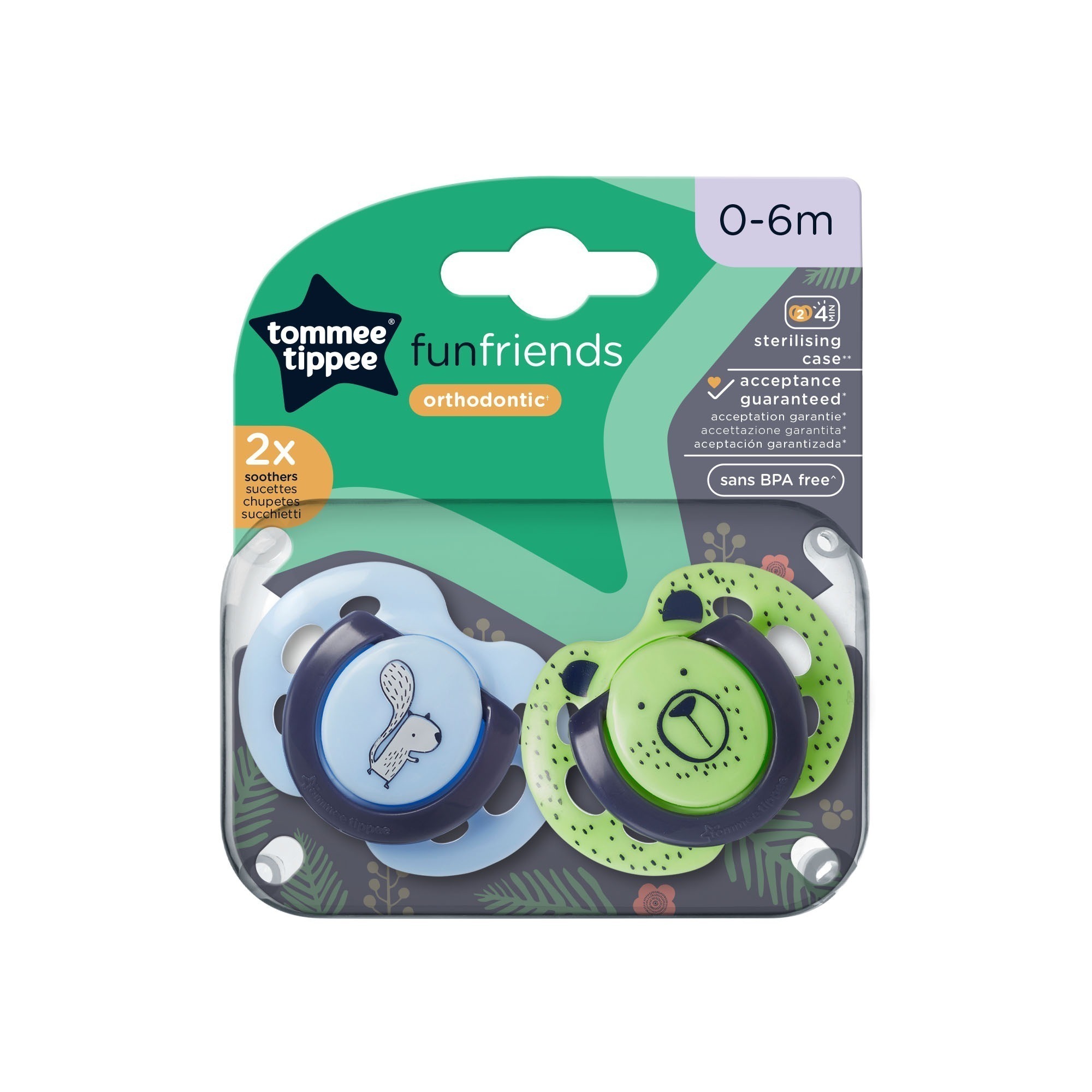Tommee-tippee Chupete Fun Style 0-6m 2uds