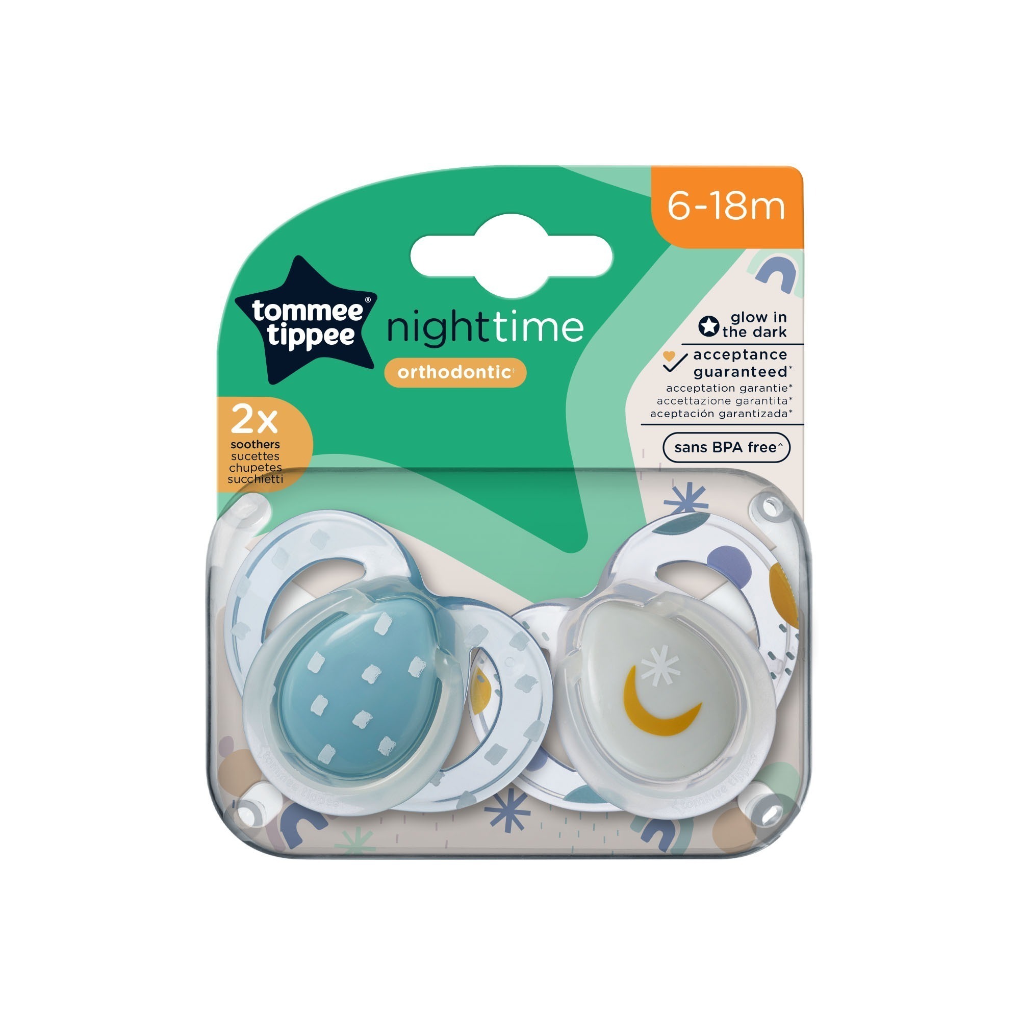 Chupete Nightime Tommee Tippee 0-6m/6-18m/18-36m Full